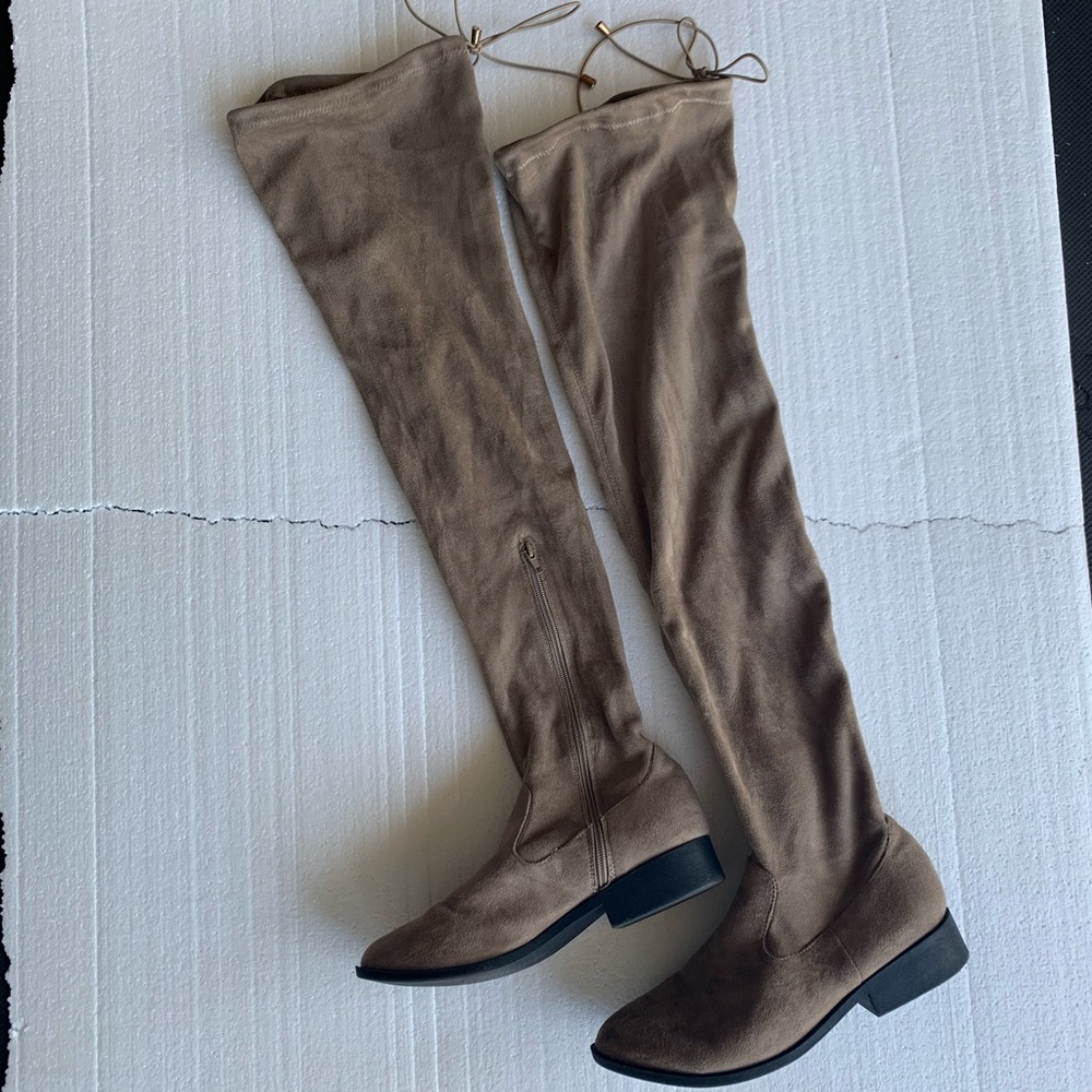 Taupe Over the knee Boots